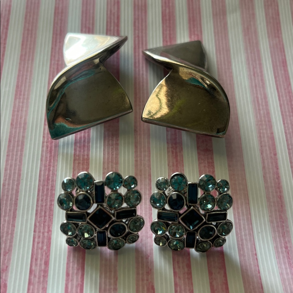•VINTAGE GIVENCHY CLIP EARRINGS PAIR• SOLD AS LOT ONLY•